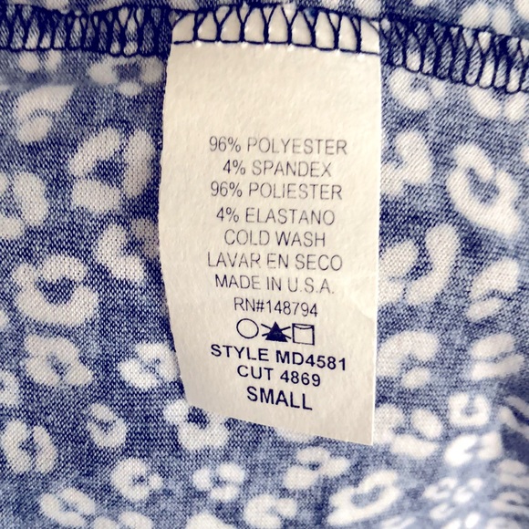 NWOT DRESS SZ S CY FASHION NAVY and WHITE GREAT TRAVEL PIECE SOFT NAVY and WHITE - Picture 6 of 6